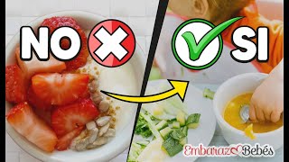 🥑🥣 ¿Qué ALIMENTOS PUEDE COMER UN BEBÉ de 6 Meses [upl. by Haney]