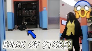 SKATEBOARDING THROUGH EMPLOYEE ONLY SECTION IN WALMART GONE WRONG [upl. by Esya]