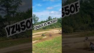 Gasgas MC350F against 2024 YZ450F motocross gasgas yamaha [upl. by Hinkel]