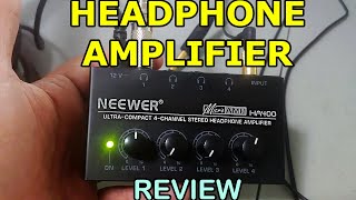 Neewer HA400 REVIEW  4x Headphone Amplifier  Good for Podcasting [upl. by Ahsiyk]