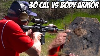 AR10 30 cal extreme rapid fire vs body armor SUPER SlowMo [upl. by Ancalin376]