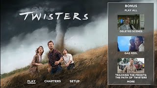 Twisters 2024  Bluray Menu Walkthrough [upl. by Enaamuj]