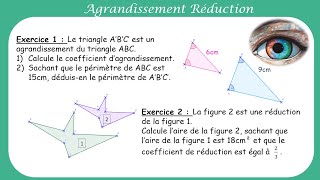 Agrandissement Réduction  Exercices corrigés [upl. by Adnuhsed]