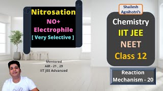 Reaction Mechanism 20  Nitrosation  NO Electrophile   EAS  IITAdvMainsNEETClass 11  12 [upl. by Kev]