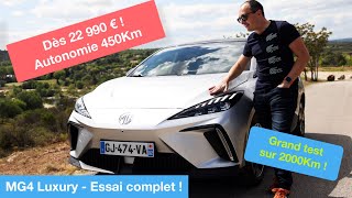 Essai MG4 Luxury  la meilleure voiture électrique abordable de 2023 [upl. by Winstonn]