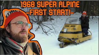 1968 SkiDoo Super Alpine 370 quotFIRST STARTquot [upl. by Llesig745]