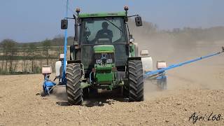 Semis de maïs 2017 en Alsace  Corn Seeding 2017 in France  John deere 6200 amp Monosem [upl. by Nonnelg743]