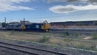 EPX Class 37407  Class 37901 with KFA Wagons pass Darlington on North Blyth GBRf to Wembley Sidings [upl. by Grenier]