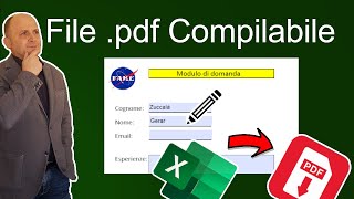 EM 203 Creare un file pdf COMPILABILE con Excel  PdfEscape Gratis 100 per inviarlo con firma [upl. by Maclay]