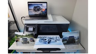 Print Quality Test Hp Officejet 7740 [upl. by Hazlett]