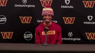 QB Jayden Daniels Speaks to the Media After Practice  Washington Commanders [upl. by Ydnas]