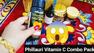 Unboxing😱Phillauri Facee wash Face Cream Scrub Vitamin c serum Combo pack amazonphillauri [upl. by Letizia]