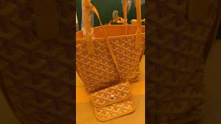 Goyard Anjou Mini Tote Bag Yellow [upl. by Blas]