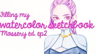 Filling my Mossery watercolour sketchbook — Ep 2 [upl. by Evilo746]