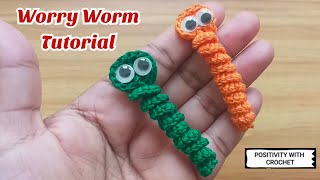 Crochet Worry Worm Pattern [upl. by Atsocal]