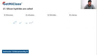 Silicon Hydride Chemical Classifications Explained KCET 11th Chemistry Some p Block Elements [upl. by Akiaki595]