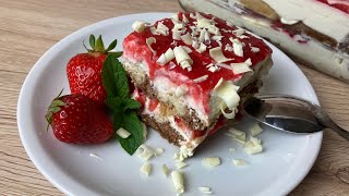 Erdbeer Tiramisu Rezept ohne Ei Dessert mit Erdbeeren [upl. by Alanah]