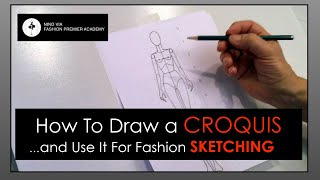 What Is a CROQUIS  How To Draw CROQUIS  Fashion Sketching Tutorial for Beginners [upl. by Uzia]