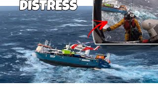 MV EEMSLIFT HENDRIKA IN DISTRESSRESCUE OPERATION ACTUAL FOOTAGE CREW JUMP OVERBOARD [upl. by Mharba218]