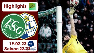 Highlights FC StGallen vs FC Luzern 19022023 [upl. by Mureil]