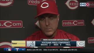 Bryan Price on the Cincinnati Reds homer heavy 4th inning [upl. by Akimit]