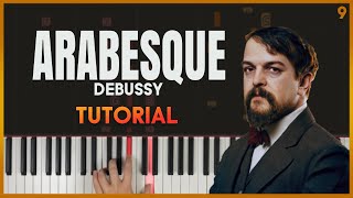 ARABESQUE no 1 by Claude Debussy  Piano Tutorial Part 1 [upl. by Atolrac]