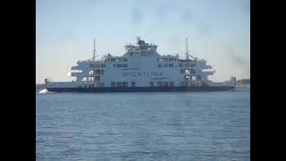 Wightlink St Clare Departing Portsmouth for Fishbourne [upl. by Stevena]