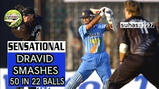 RAHUL DRAVID  in SEHWAG MODE 2nd fastest half century ever [upl. by Edobalo929]