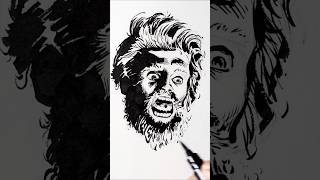 Inking technique shorts comics marvelcomics dccomics [upl. by Wunder132]