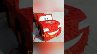 como hacer una piñata y auto de carton del rayo mcqueen [upl. by Nehtiek99]