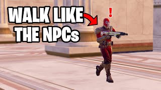 How to Walk Like The NPCs in Fortnite Movement SETTINGS [upl. by Yelkcub]