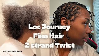 Fine Low Density Hair Loc Journey Ep 1 starterlocs locjourney [upl. by Schwerin]