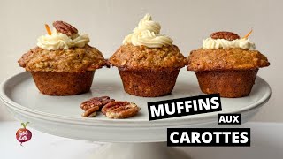 MUFFINS AUX CAROTTES 🥕 crémage au fromage à la crème [upl. by Ayam]