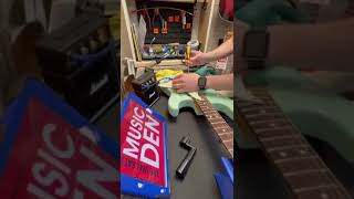 Tom DeLonge Fender Strat Repair Service Restring amp Soundcheck [upl. by Ashbey]