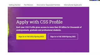 CSS Profile Step by Step Walkthrough [upl. by Anaitsirhc133]