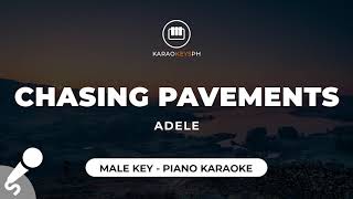 Chasing Pavements  Adele Male Key  Piano Karaoke [upl. by Aneeres]