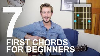 First 7 Chords To Learn on Guitar [upl. by Nospmas]