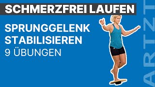 Sprunggelenk stabilisieren  Die besten 9 Übungen um dein Sprunggelenk zu trainieren  ARTZT [upl. by Tarr171]