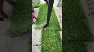 Cut the artificial grass and install it yourself Its that easy [upl. by Haas]