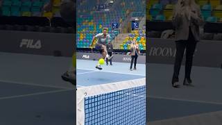 When tennis pros take on Mario Götze ⚽👀 tennis football uts mariogötze [upl. by Decker]