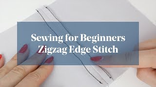 Finish Edges of Fabric Zigzag Stitch Sewing for Beginners [upl. by Ailes]