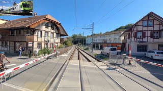 ★ 4K 🇨🇭 Laupen  Bern  Langnau cab ride Switzerland 092022 Führerstandsmitfahrt [upl. by Finnigan]