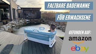 CRS faltbare Badewanne für Erwachsene im Test  für Camping Garten Sauna amp Badezimmer Klappwanne [upl. by Gibbie]