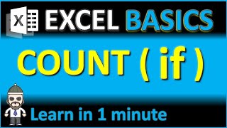 1 Minute Excel How to use Count IF [upl. by Roselani907]