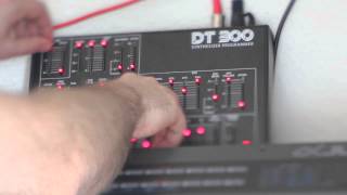 Roland alpha Juno with Dtronics DT300 Synthesizer Programmer [upl. by Ennaecarg202]