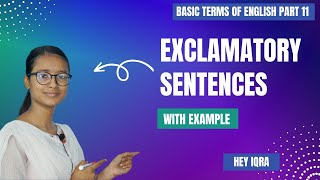 Exclamatory Sentences with Example  English Grammar  Hey Iqra [upl. by Odilo]