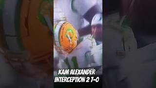 Kam Alexander Interception 2 70 💯😤 GoDucksdotcom algblazer oregon cfb sports [upl. by Cirenoj]