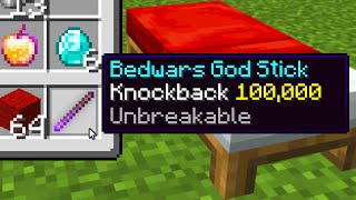 Minecraft Bedwars but i secretly used knockback 100000 [upl. by Animaj]