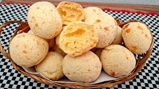 PÃO DE QUEIJO COM POLVILHO AZEDO  FÁCIL E RÁPIDO [upl. by Irrek]