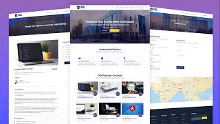 Build Responsive Multipage EducationSchool Websites With HTML CSS JavaScript  Full Responsive Site [upl. by Gavan]